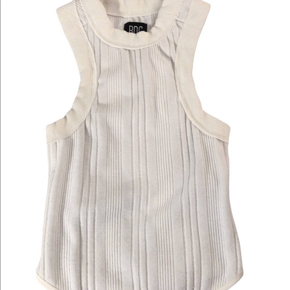 BDG Ribbed High Neck Fitted Basics Top
